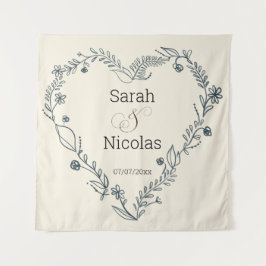 Wedding shower wall poster personalized wandteppich