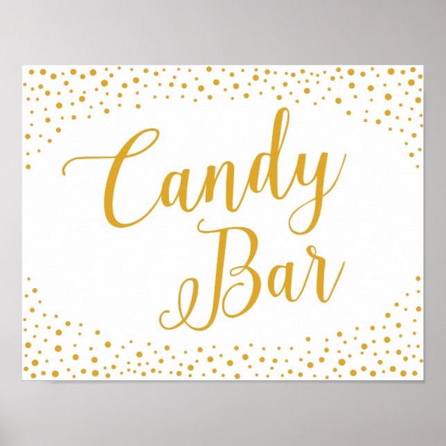 Wedding Sign - Candy Bar Confetti Wedding Sign Poster (Vorne)