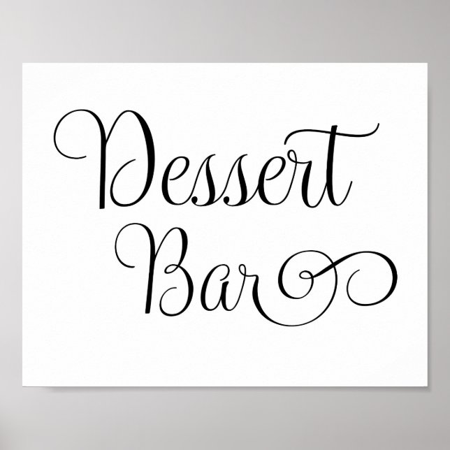 Wedding Sign - Desert Bar Sign Poster (Vorne)