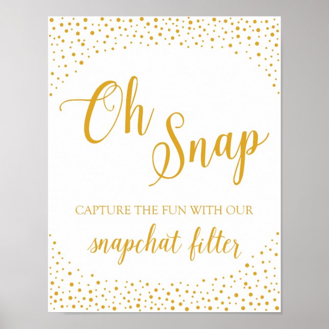 Wedding Sign - Snapchat Confetti Wedding Sign Poster (Vorne)