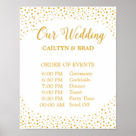 Wedding Sign - Zeitplan Confetti Wedding Sign Poster