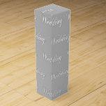 Wedding (Silber) Weinbox<br><div class="desc">Silberner und weißer Hochzeitsentwurf.</div>