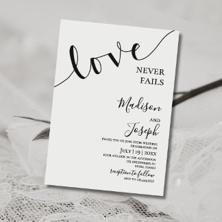 Wedding, Simple Typography, Christian, Invitation Einladung