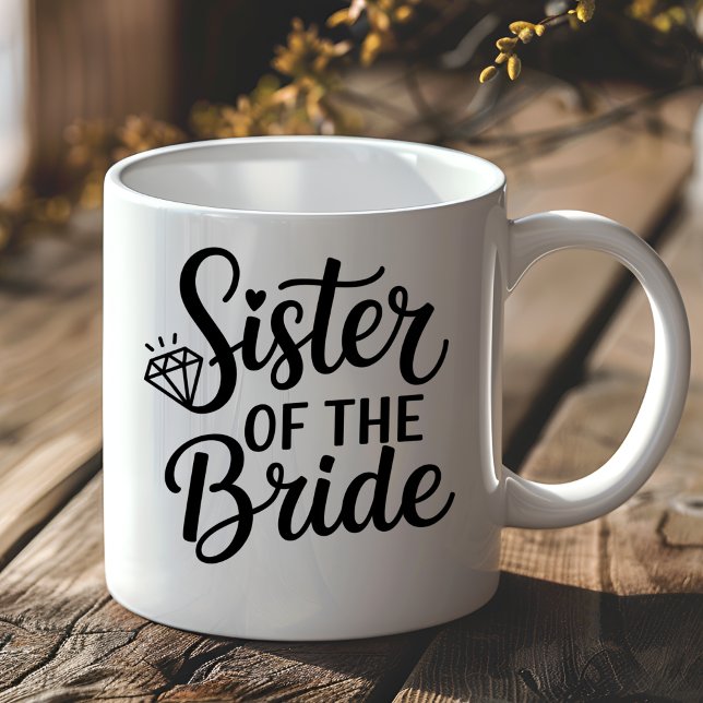 Wedding Sister of the Bride Squad Bachelorette Kaffeetasse (Von Creator hochgeladen)