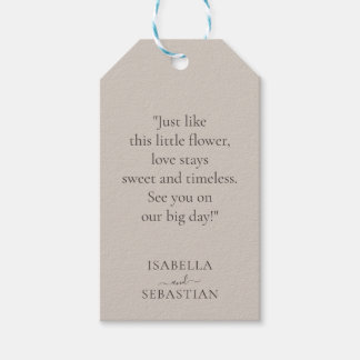 Wedding Soft Beige Lavender Touch Geschenkanhänger