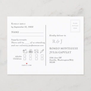 Wedding Song Request UAWG Einladungspostkarte