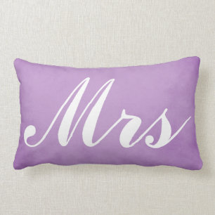 Wedding Souvenir Mr. und Mrs. Lila Parchment Lendenkissen