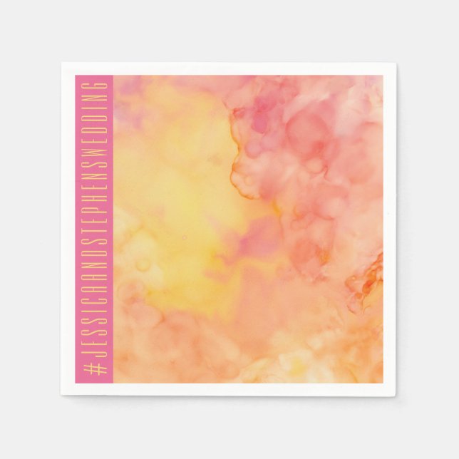 Wedding Standard Napkin Fresh Blume Floral Serviette (Vorderseite)