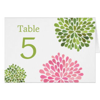 Wedding Tabellen-Platzkarte-Rosa-Grün-Blüte