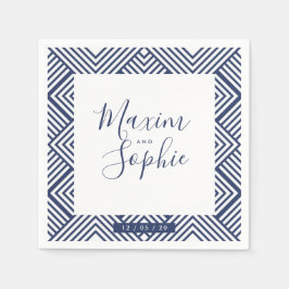 WEDDING TABLE geo einfaches modernes Hochzeitschif Serviette