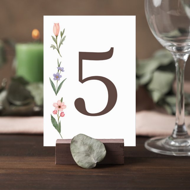 Wedding Table Number Card with Botanical Design Tischnummer (Von Creator hochgeladen)