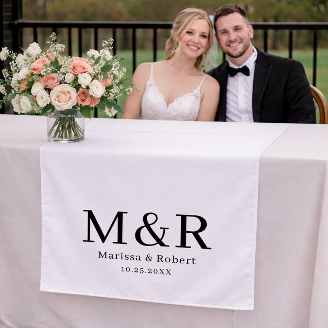 Wedding Table Runner Monogram Tapestry Banner Wandteppich (Von Creator hochgeladen)