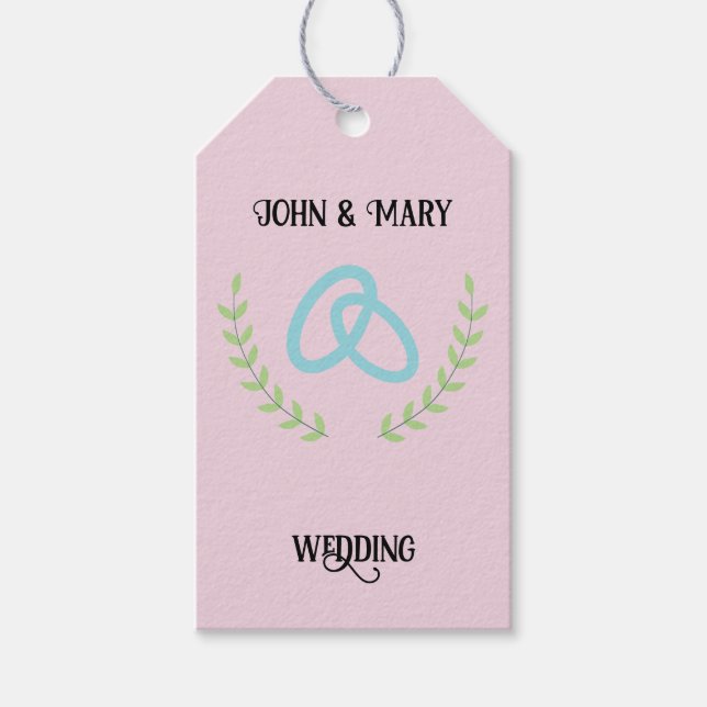 Wedding Tag  announcement  Geschenkanhänger (Vorderseite)