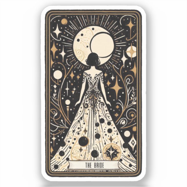 Wedding Tarot Bride Aufkleber (Vorderseite)