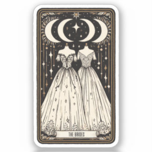 Wedding Tarot Brides Aufkleber