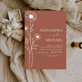 Wedding Terracotta Burnt Orange Floral