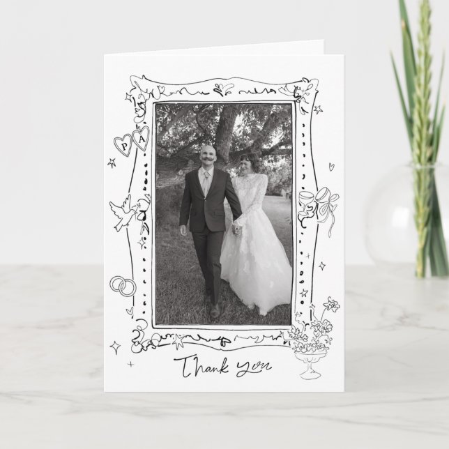 Wedding Thank You Card Karte (Vorderseite)