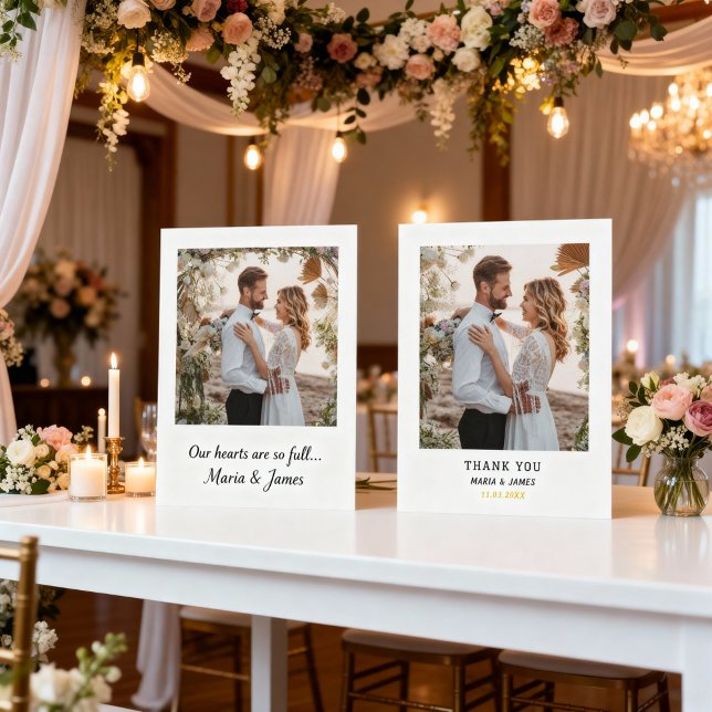 Wedding Thank You Card | Modern Simple Typography  Dankeskarte (Von Creator hochgeladen)