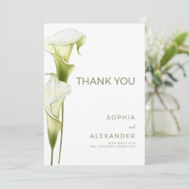 Wedding Thank You Cards "Delicate Calla Lilies" Dankeskarte