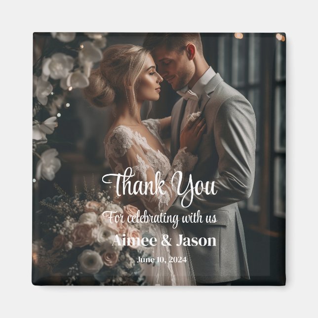 Wedding Thank You Magnet (Vorne)