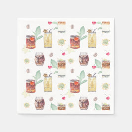 Wedding Tiki Bar Cocktail Napkins Serviette