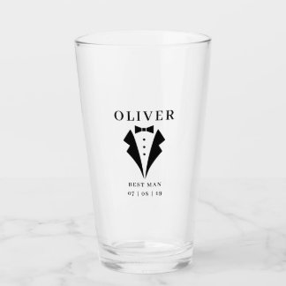 Wedding TRAUZEUGE Tuxedo Personalisiert Name Pint Glas