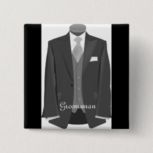 Wedding Tuxedo Trauzeuge Button Button Abzeichen G