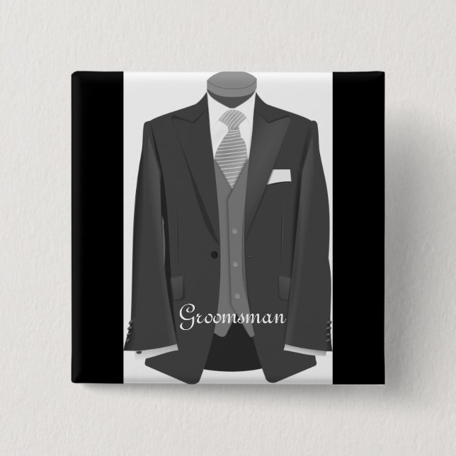 Wedding Tuxedo Trauzeuge Button Button Abzeichen G (Vorderseite)