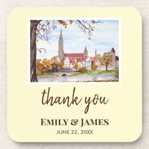 Wedding Ulm Minster Germany Farida Greenfield Getränkeuntersetzer