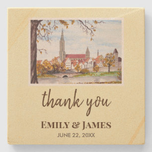 Wedding Ulm Minster Germany Farida Greenfield Steinuntersetzer