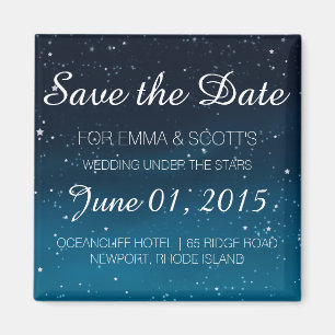 Wedding unter dem Sterne Save the Date BLAU Magnet