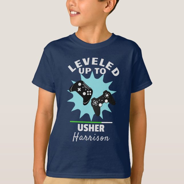 Wedding Usher Leveled Up Gamer Funny T - Shirt (Vorderseite)