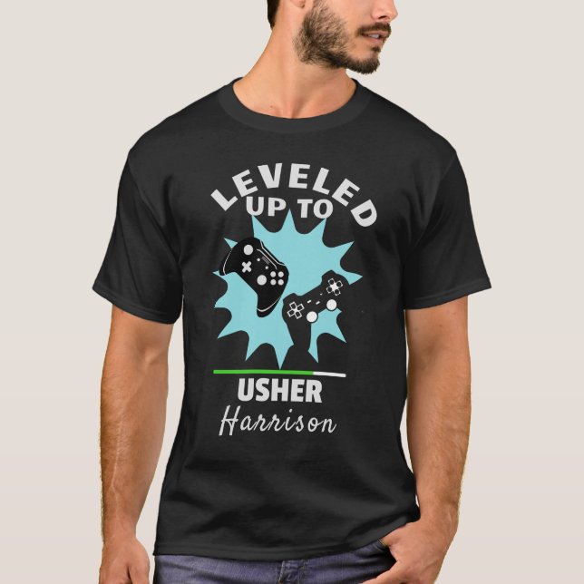 Wedding Usher Leveled Up Gamer Funny T - Shirt (Vorderseite)