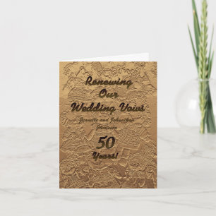 Wedding Vow Renewal Einladung 50 Years Golden