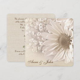 Wedding Vow Renewal Sepia Daisy Einladung