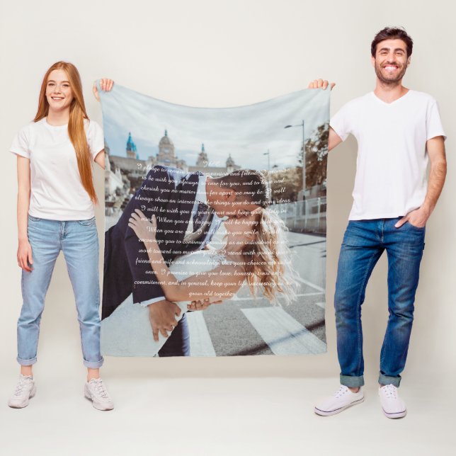 Wedding Vows Fleece Blanket (Beispiel)