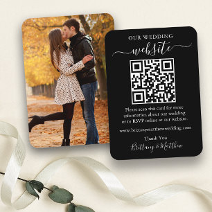 Wedding Website Minimalistisch Rounded Edges QR Fo Begleitkarte