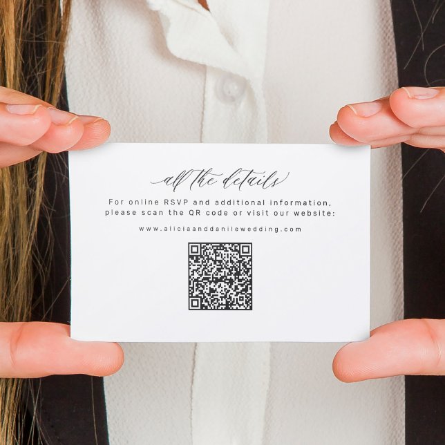 Wedding Website QR Code online RSVP wedding Begleitkarte (Von Creator hochgeladen)