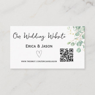 Wedding Website RSVP QR Code Enclosure Card Begleitkarte