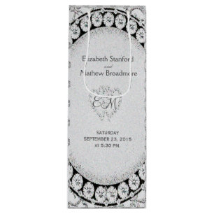 Wedding Wein-Tasche des Diamant-Glitzer-  Geschenktüte Für Weinflaschen