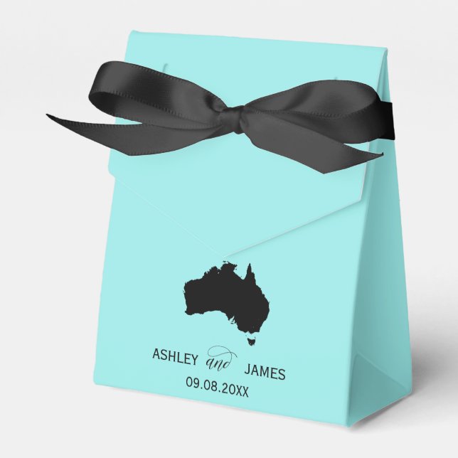 Wedding Welcome to Australia Map Gevor Box Geschenkschachtel (Vorderseite)