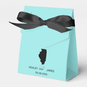Wedding Welcome to Illinois Gevor Box Staat Karte Geschenkschachtel