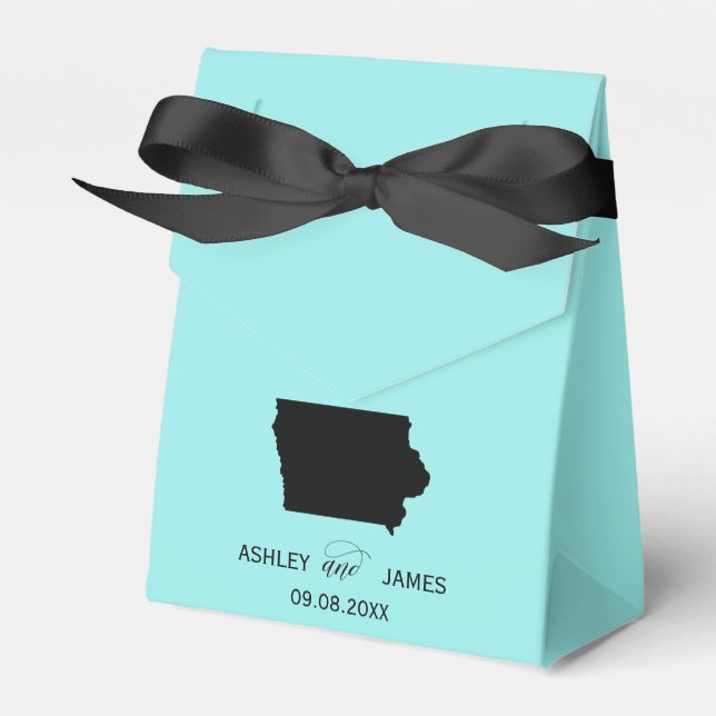 Wedding Welcome to Iowa Favor Box Staat Karte Geschenkschachtel (Vorderseite)