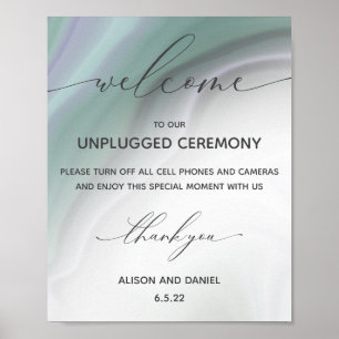 Wedding Welcome Unplugged Poster