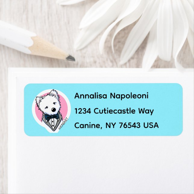 Wedding Westie Address Labels (Insitu)