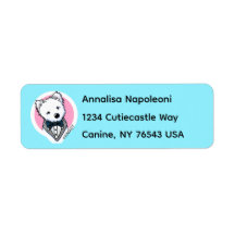 Wedding Westie Address Labels