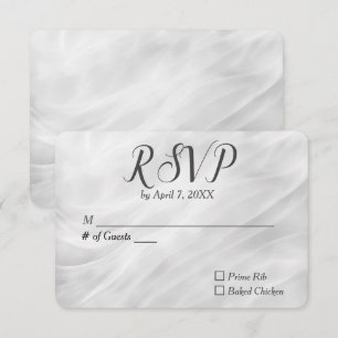 Wedding White Abstrakt UAWG RSVP Karte