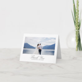 Wedding White Gray Dankeskarte