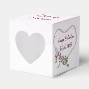 Wedding White Ribbon Herz Geschenkschachtel