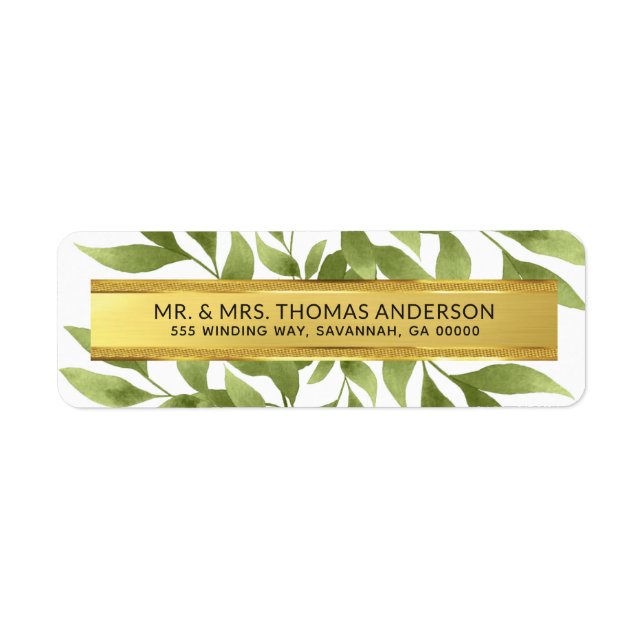 Wedding Willows Aquarell Greenerity Gold Foil Trim (Vorne)